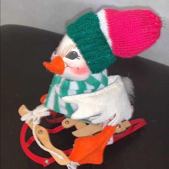 Annalee Christmas Duck With Sleigh - Picture 2 of 4